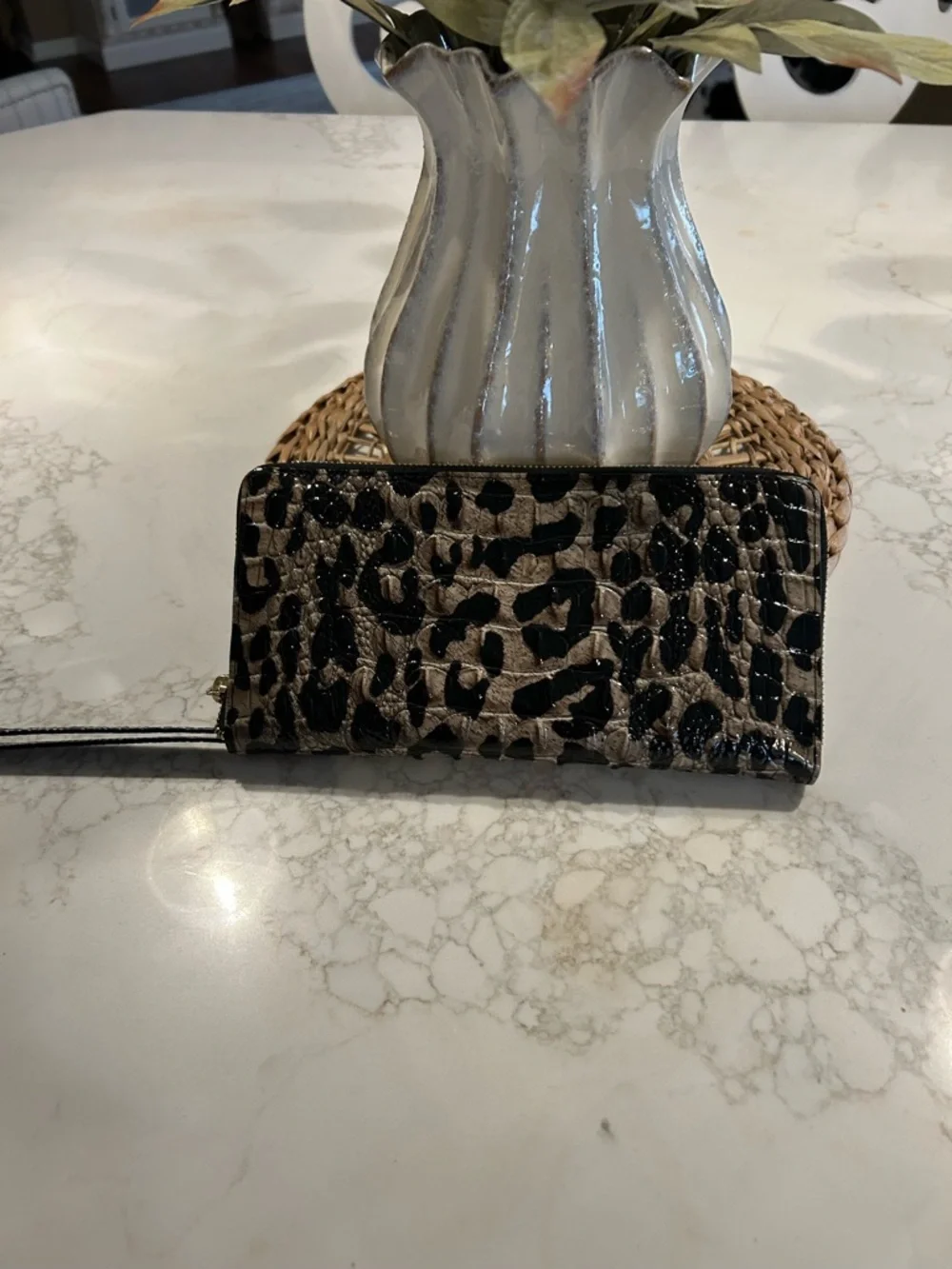 Brahmin Snow Leopard Skyler wallet (like new) - Picture 1 of 6